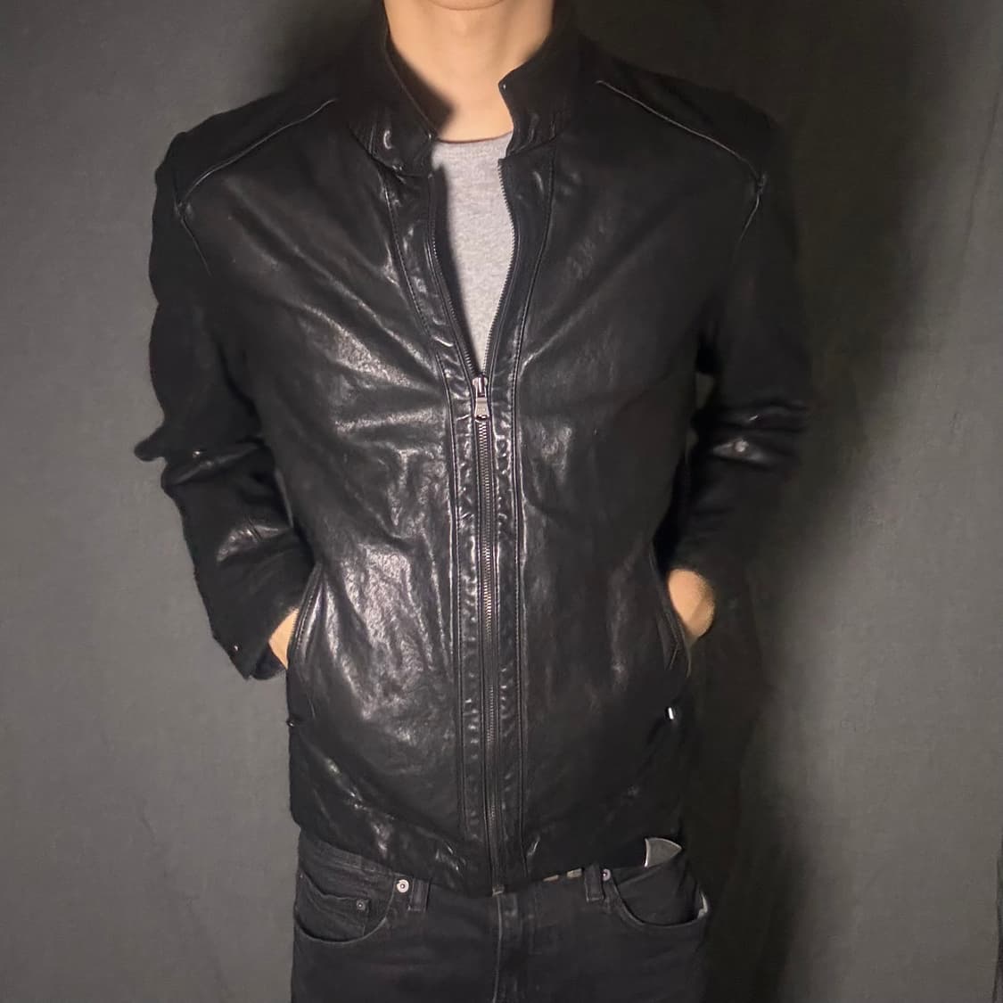 lamb skin leather jacket 상품이미지4