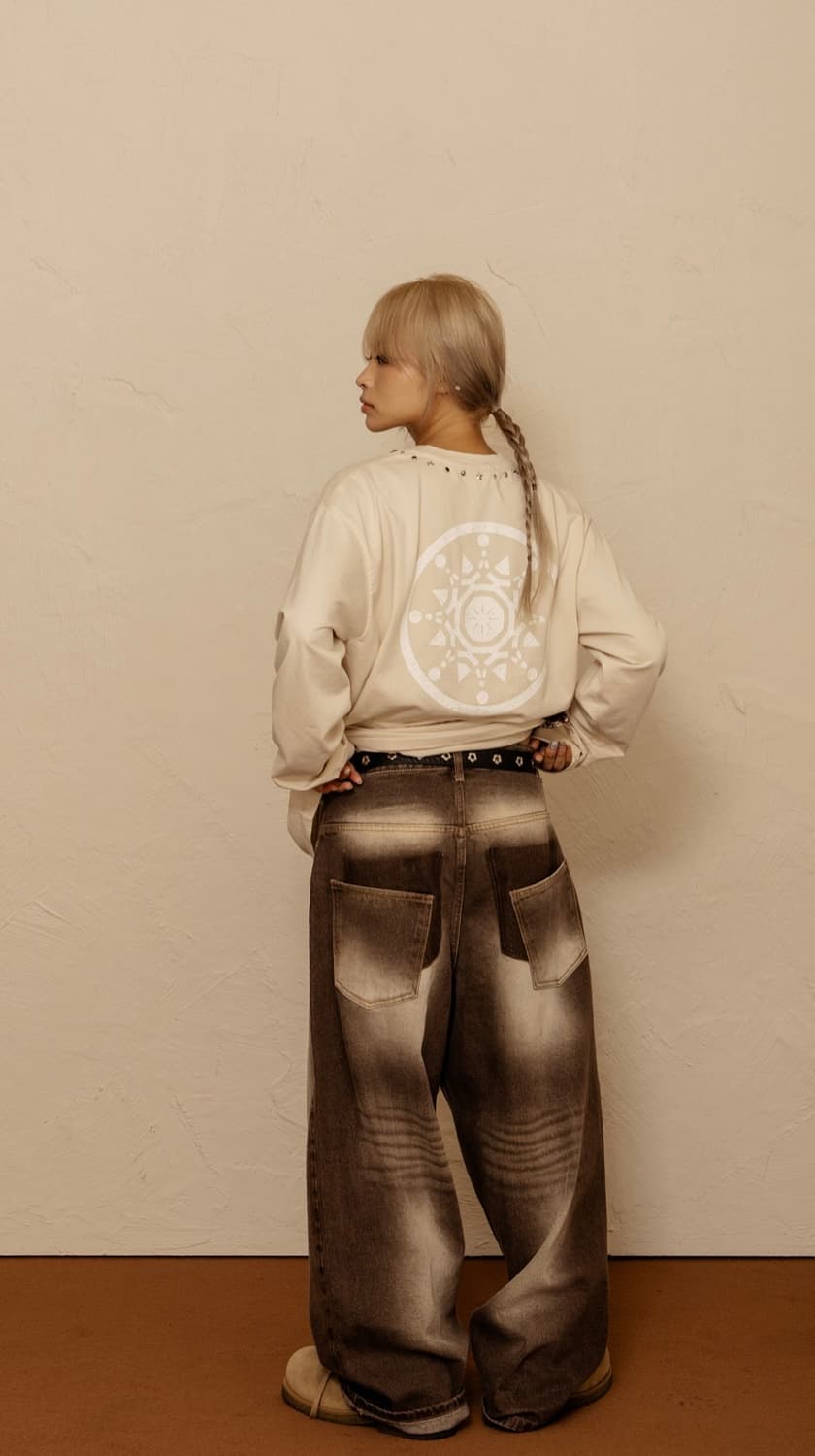 노쿨러스 old faded 데님바지 1사이즈 브라운컬러 상품이미지4