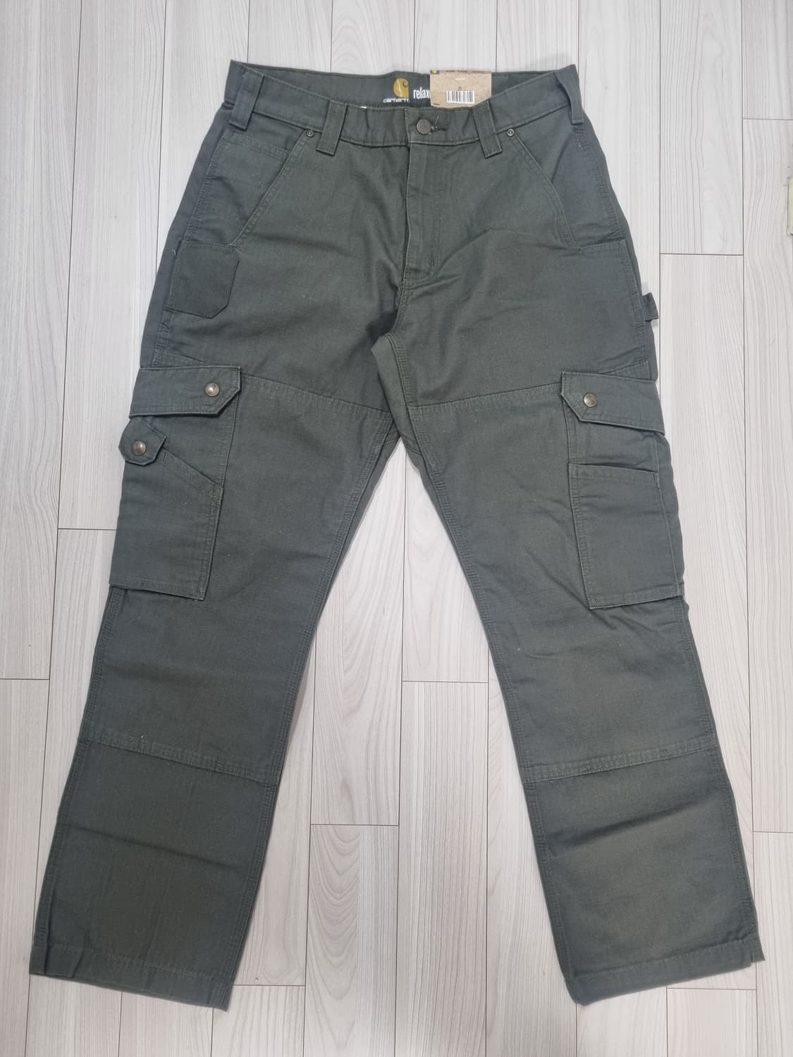 칼하트 더블니 카고팬츠 모스그린 B342 32X30 상품이미지1