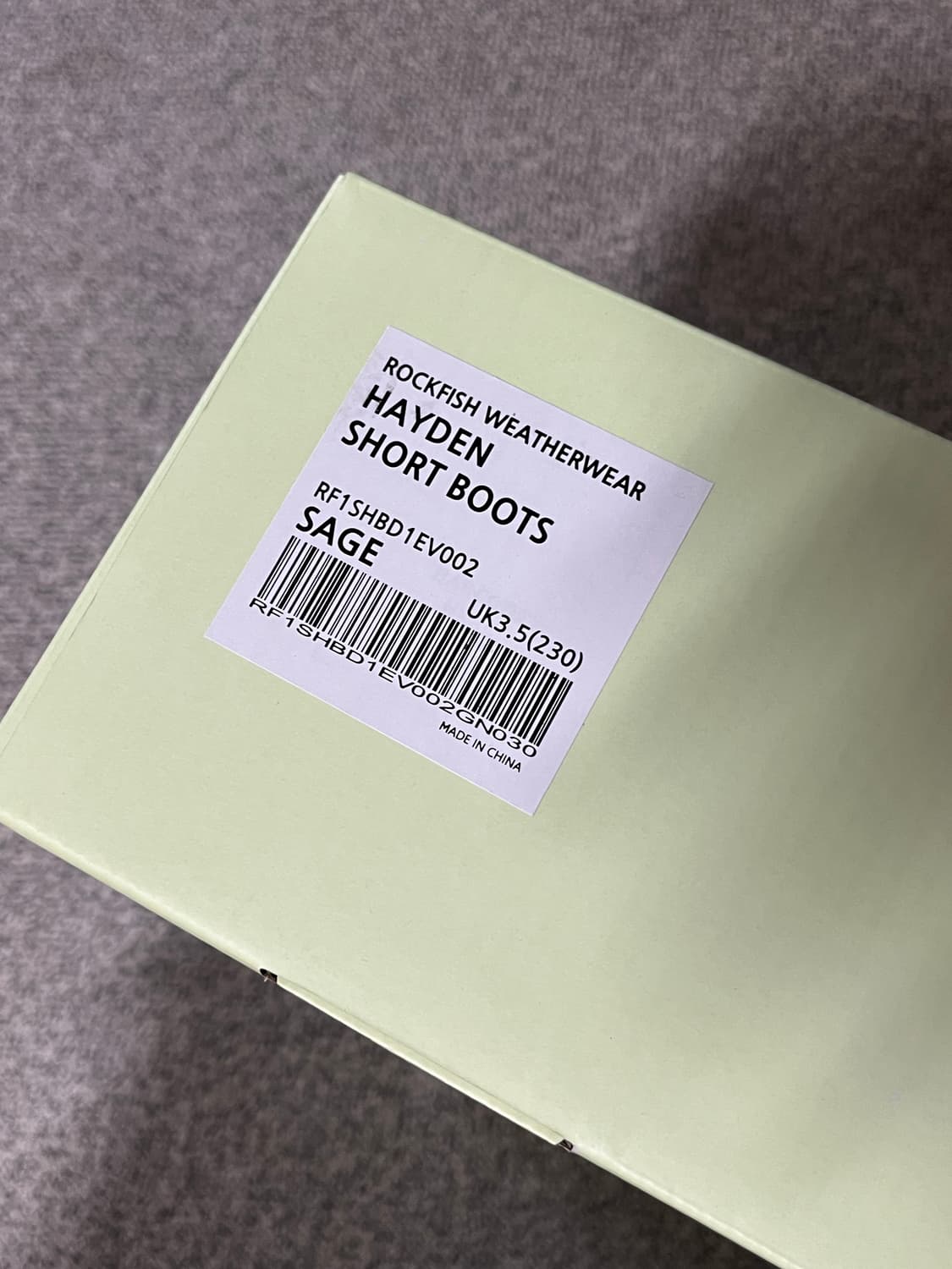 락피쉬웨더웨어 헤이든 레인부츠 230 세이지그린 상품이미지8