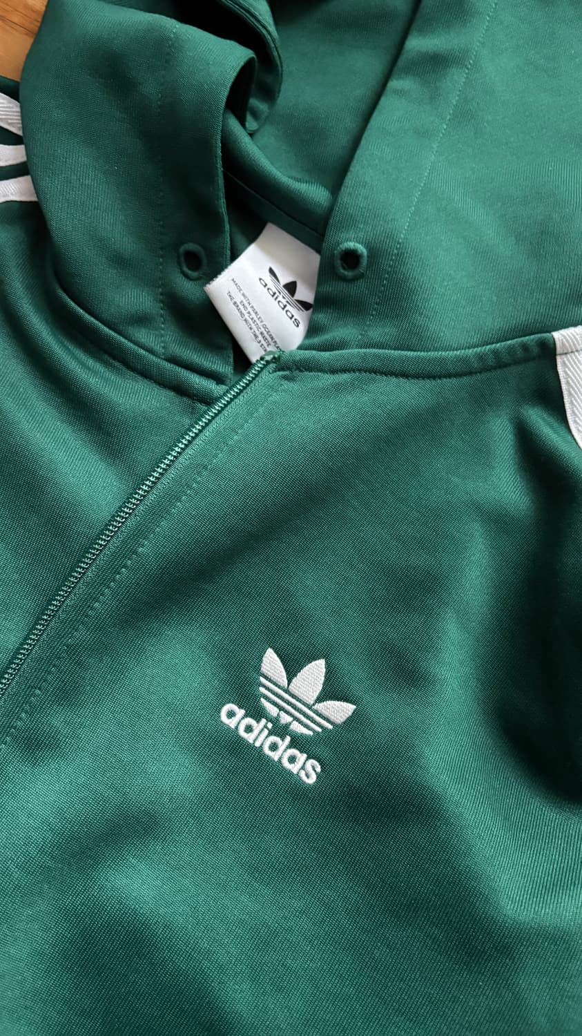 아디다스 그린 삼선 후드집업 XS 져지 상품이미지1