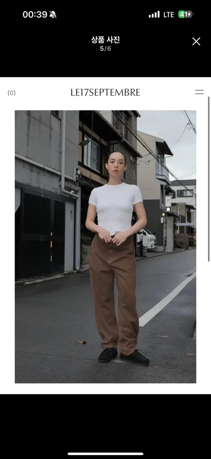 르917 커브 데님팬츠CURVED DENIM PANTS brown 38 상품이미지5