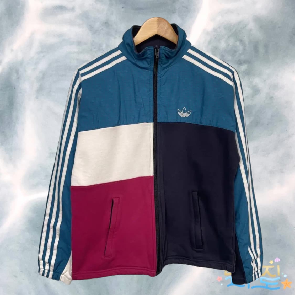 [M/95] ADIDAS 아디다스 ASYMM 풀집업 바람막이 자켓 상품이미지1