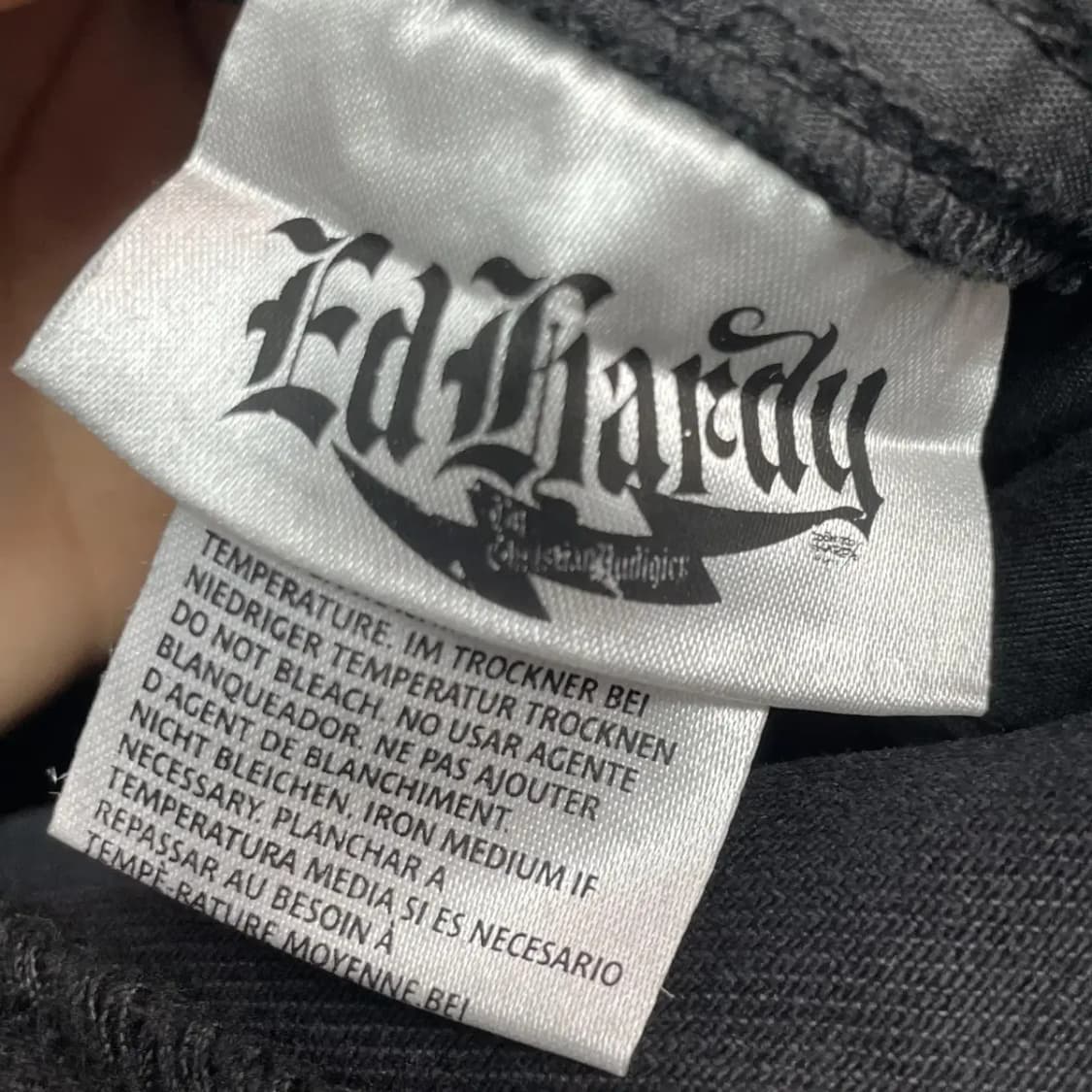 [38X32] 새제품 edhardy 에드하디 스컬 자수 흑청바지 상품이미지9