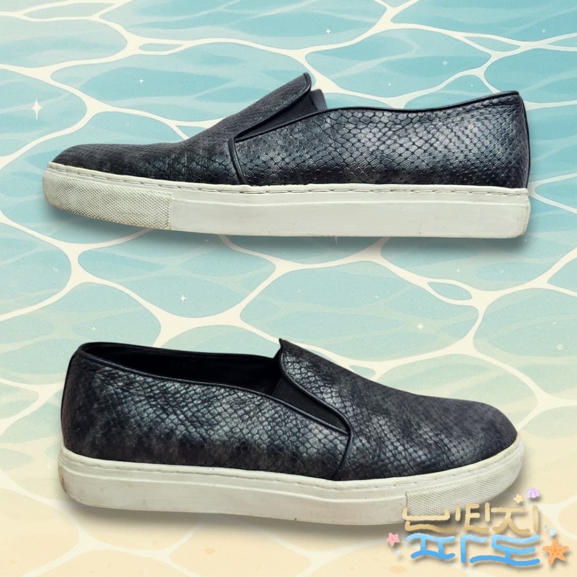 40 250 SOLID HOMME 솔리드옴므 가죽 슬립온 스니커즈 상품이미지3