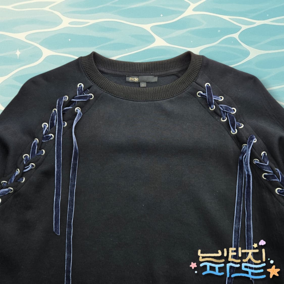 1 maje 마쥬 아일렛 레이스 맨투맨 상품이미지2