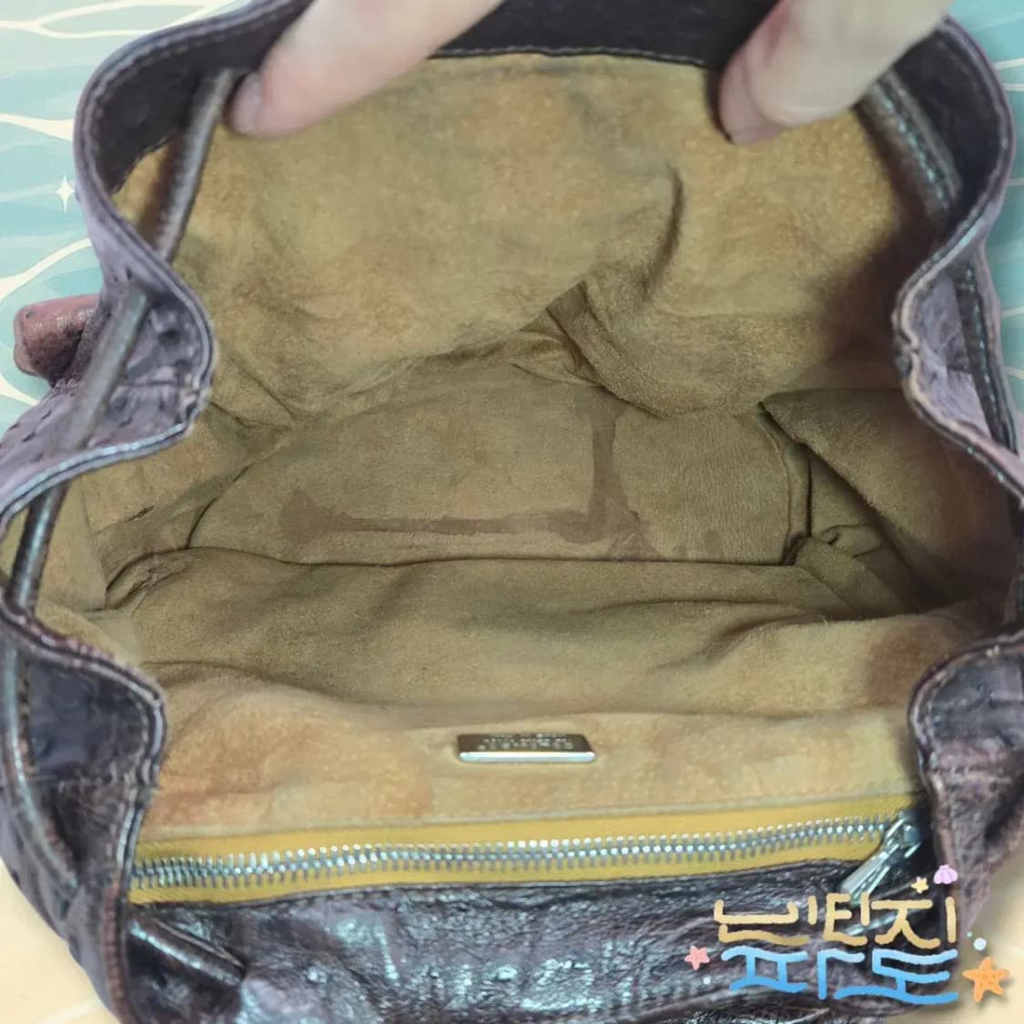 감정서O COLOMBO 콜롬보 오스트리치 백팩 상품이미지10