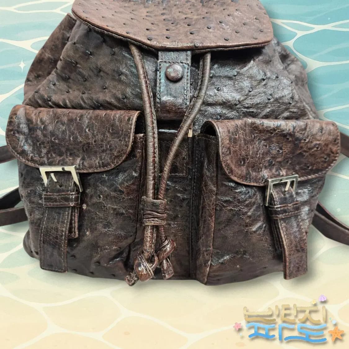 감정서O COLOMBO 콜롬보 오스트리치 백팩 상품이미지3