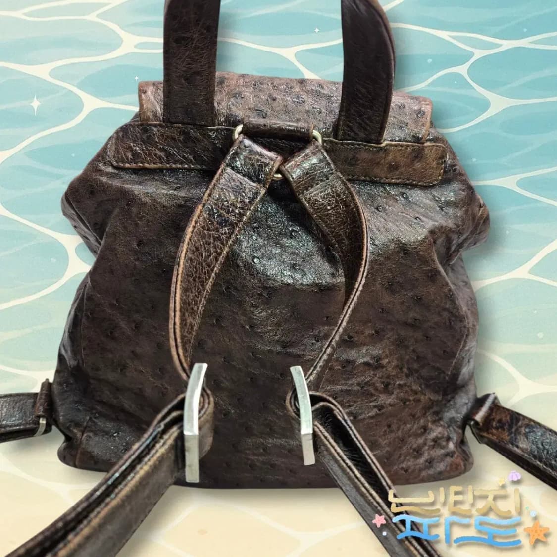 감정서O COLOMBO 콜롬보 오스트리치 백팩 상품이미지5