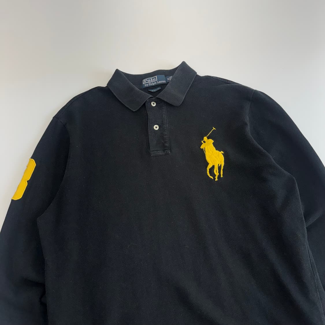 Polo 폴로 옐로우 빅포니 블랙 카라티 상품이미지4