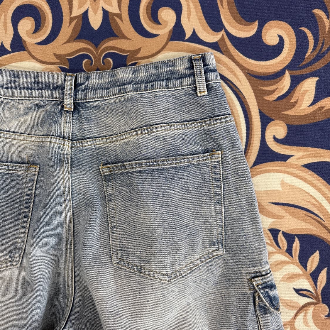 (L)언 유즈드랩 UNUSED.LAB 멀티카고 데님팬츠 상품이미지4