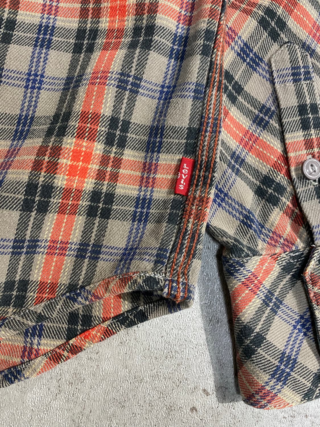 [L] Levi's 501 리바이스 웨스턴 체크셔츠 상품이미지7