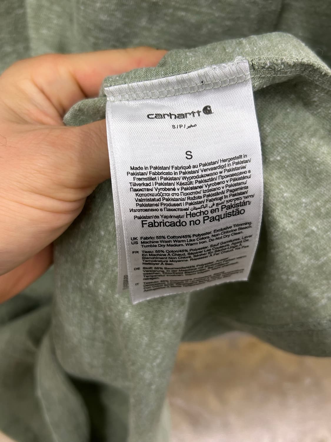 칼하트 포켓 반팔티 그린 상품이미지6