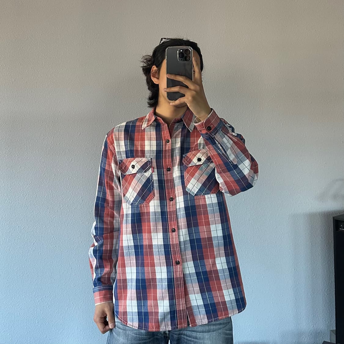 [XL]리바이스 Levi's 헤비 코튼 플레이드 워크 셔츠 상품이미지1