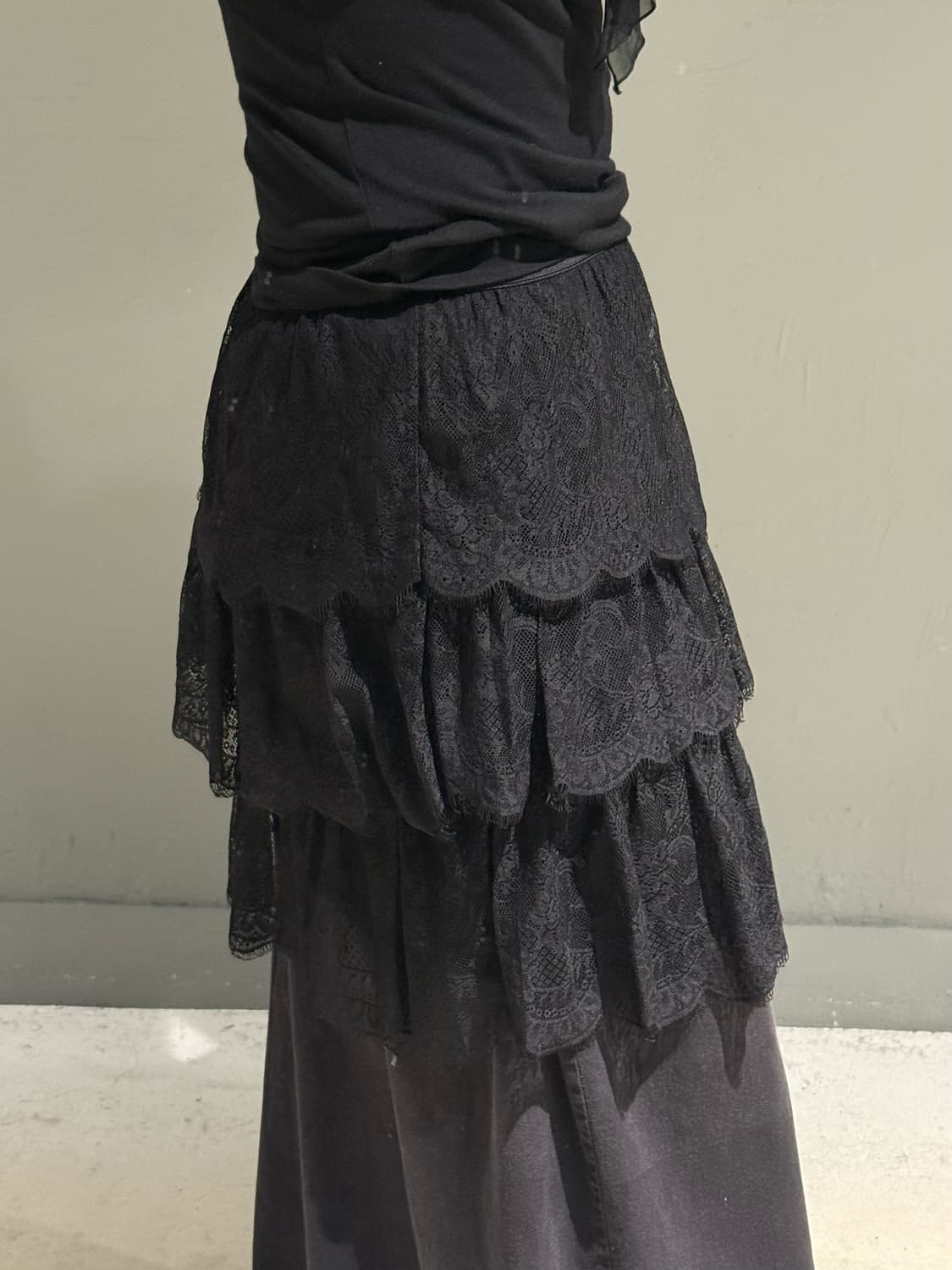lace pattern can-can skirt  상품이미지4
