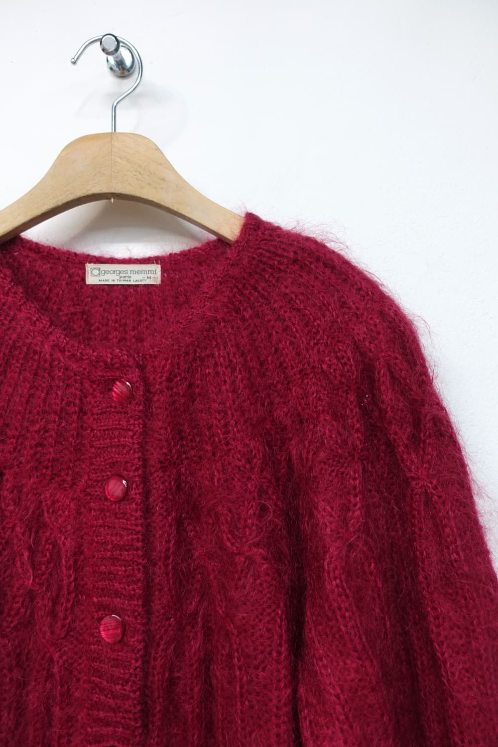  90's GEORGES MEMMI PARIS 모헤어 니트 가디건 상품이미지6