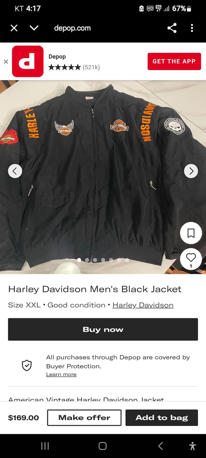 희귀 빈티지 할리데이비슨 블루종 상품이미지10