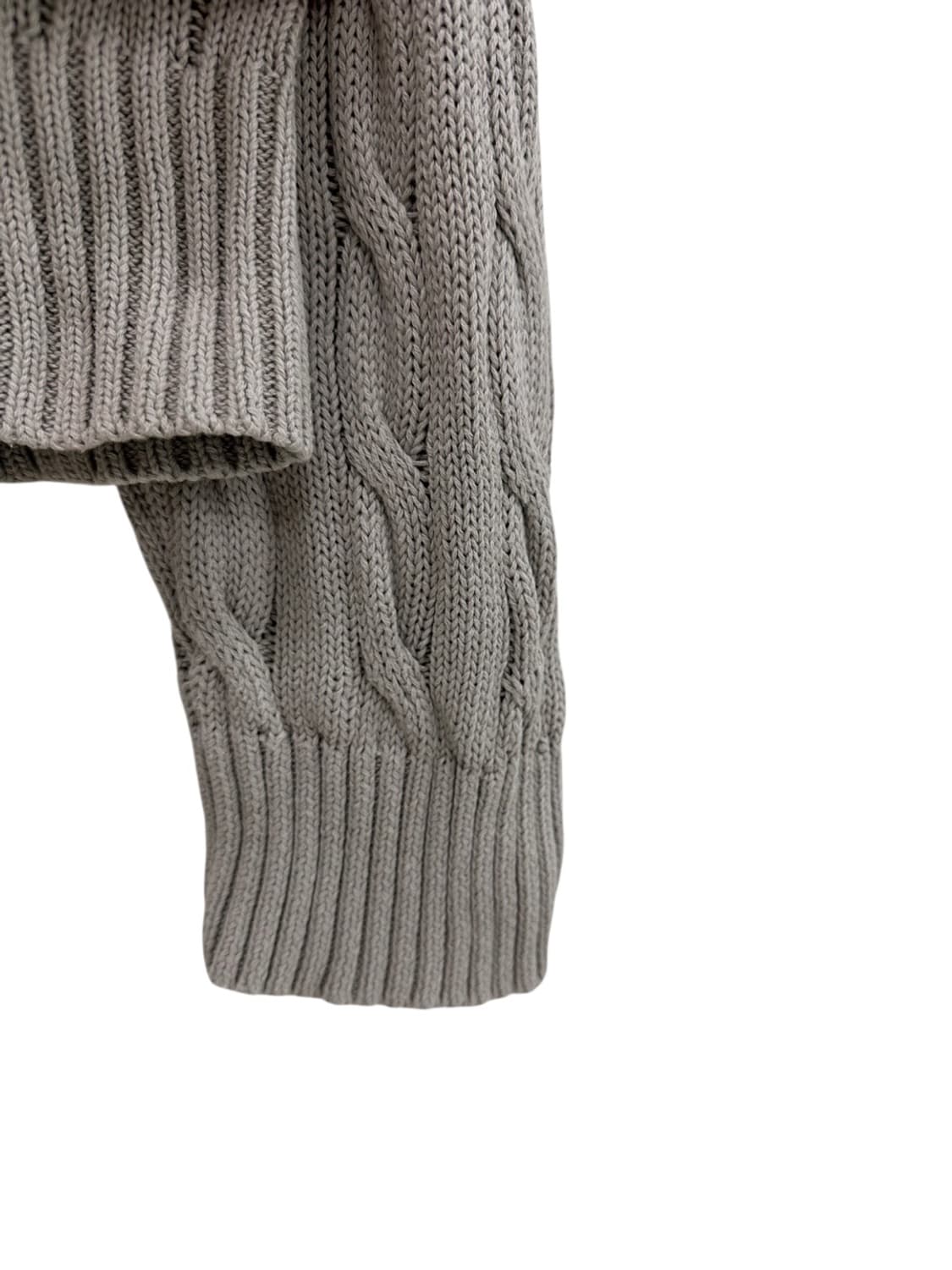 폴로 케이블 꽈배기니트 웜그레이 (XL)  상품이미지6