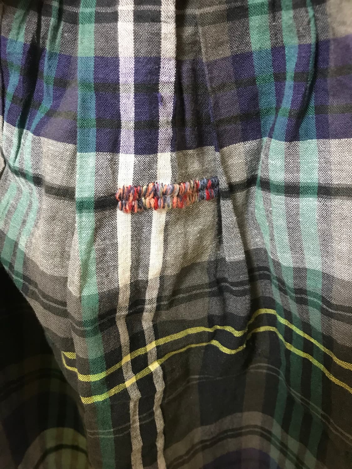 빈티지 자수 체크 스커트 상품이미지4