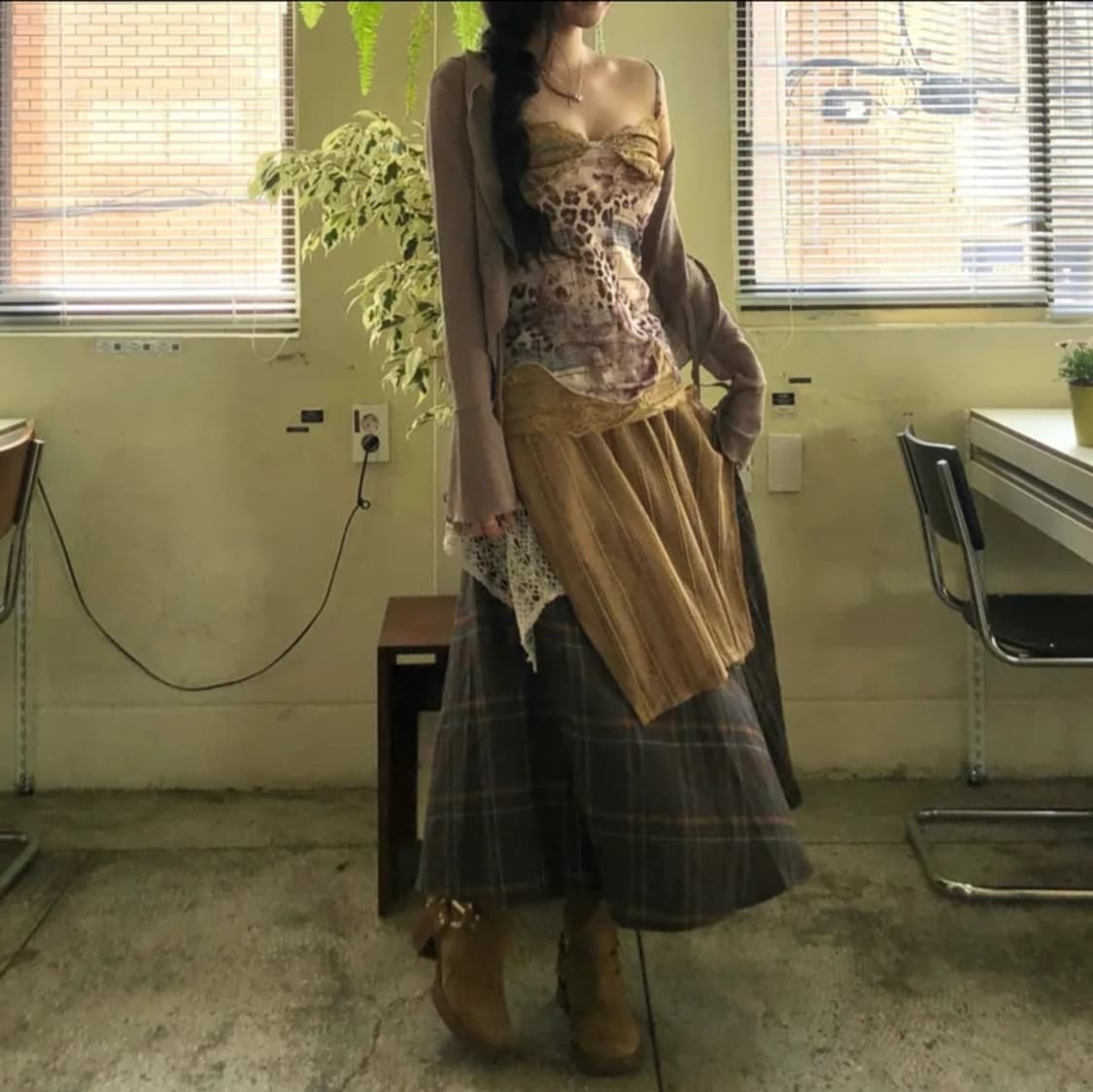 입자마자 분위기 여신되는 빈티지스커트✨️🦋 상품이미지1