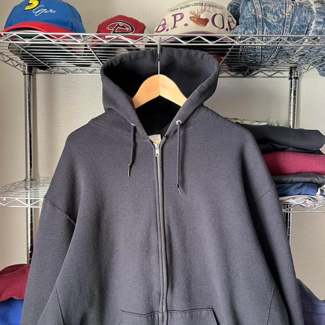 러셀 애슬레틱 빈티지 후드 집업 상품이미지2