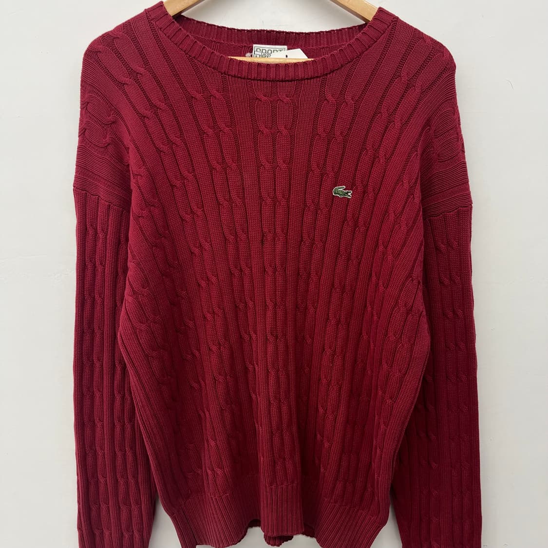 라코스테 케이블 니트 버건디 남XL 상품이미지2
