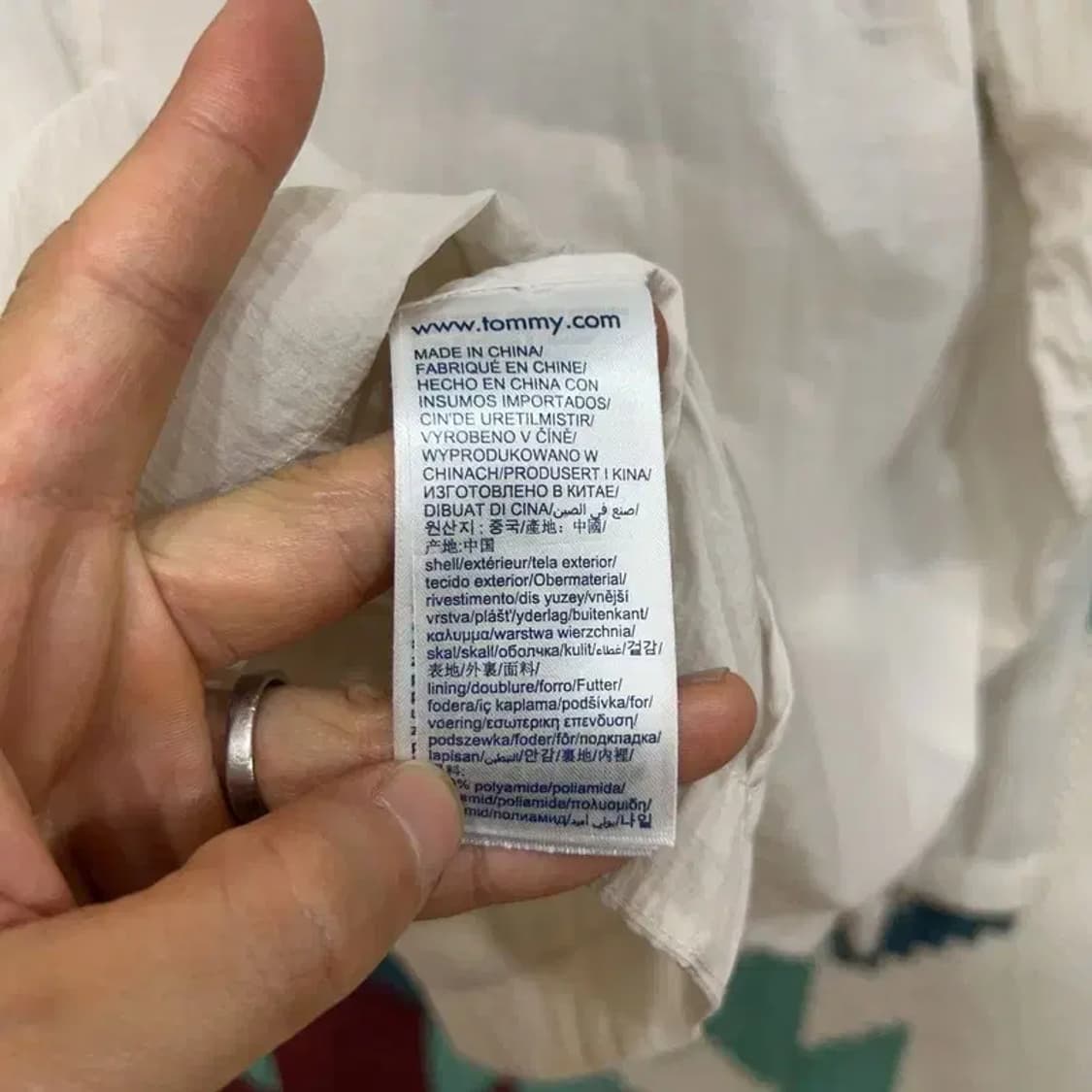 [100] 타미힐피거 여자 캐주얼 암라벨 우븐 후드 집업 바람막이 상품이미지5