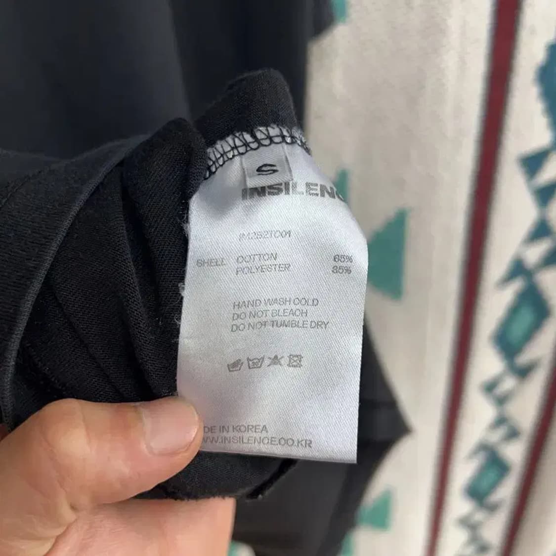[100] 인사일런스 캐주얼 스트릿 무지 블랙 반팔티 상품이미지4
