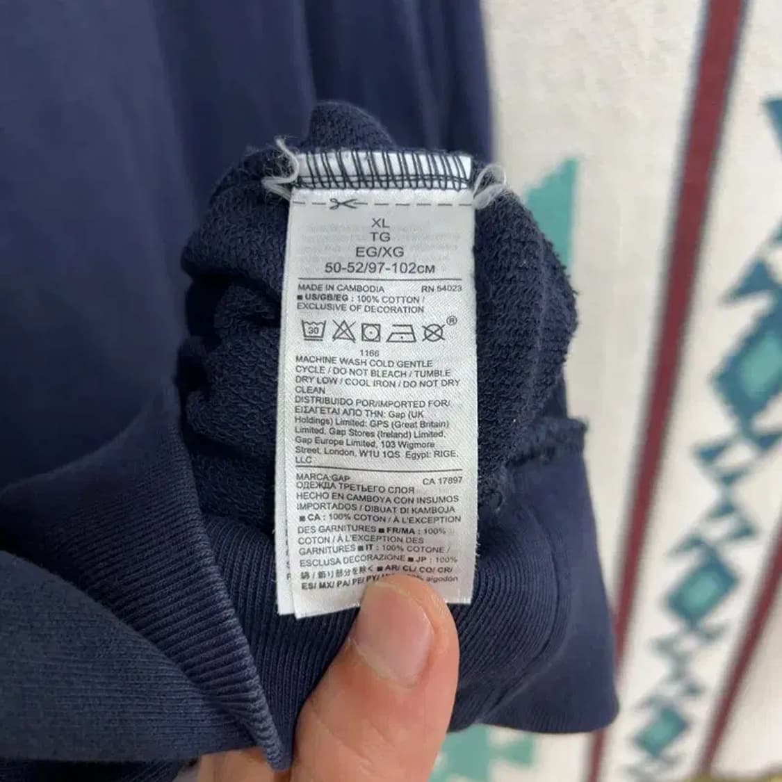[110] 갭 캐주얼 빈티지 자수 로고 후드티 상품이미지4