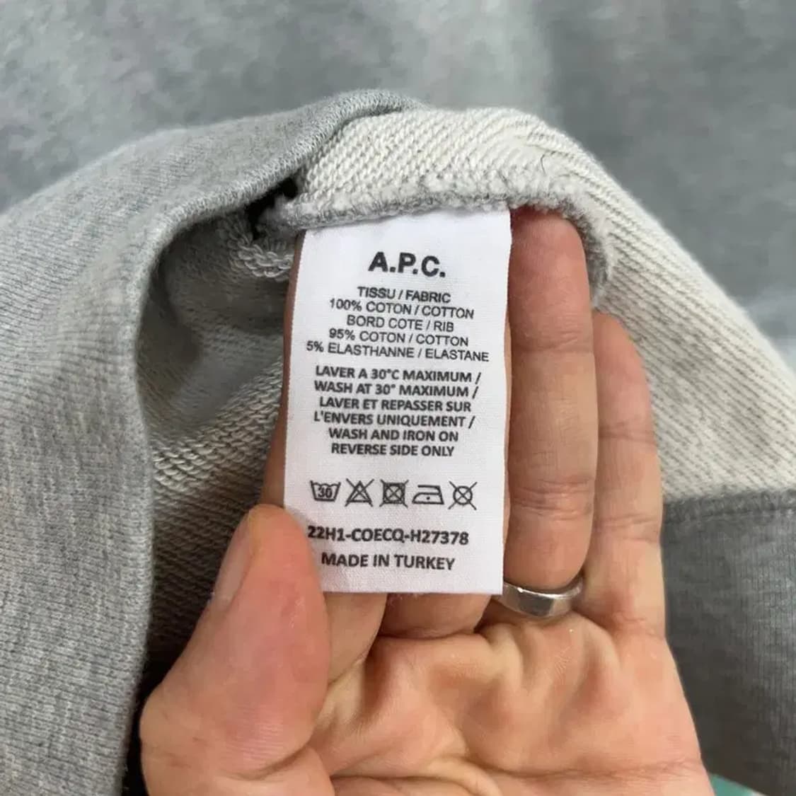 [100] 아페쎄 APC 캐주얼 유니섹스 프린팅 맨투맨 상품이미지5