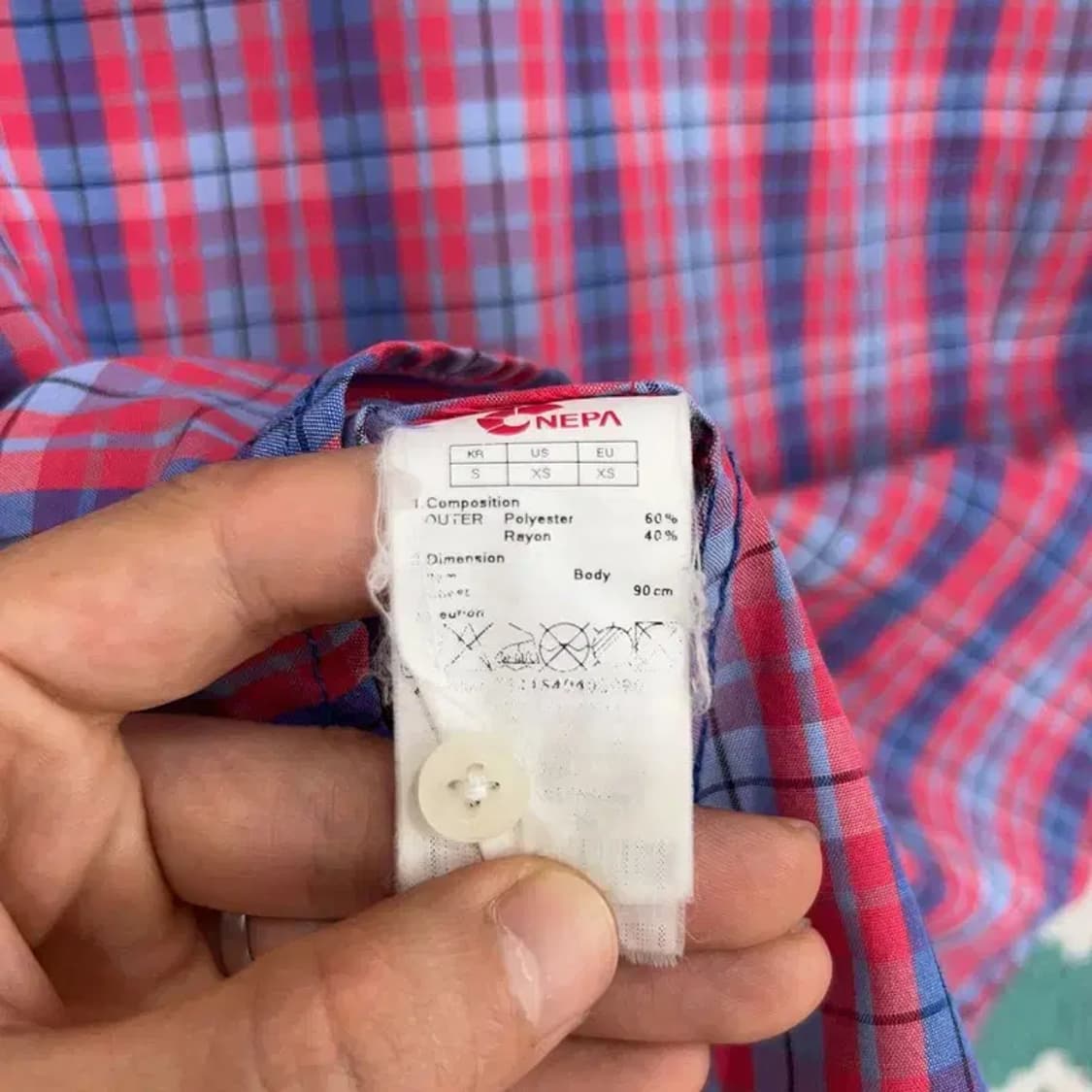[90] 네파 여자 등산 캐주얼 체크 반팔 블라우스 상품이미지5