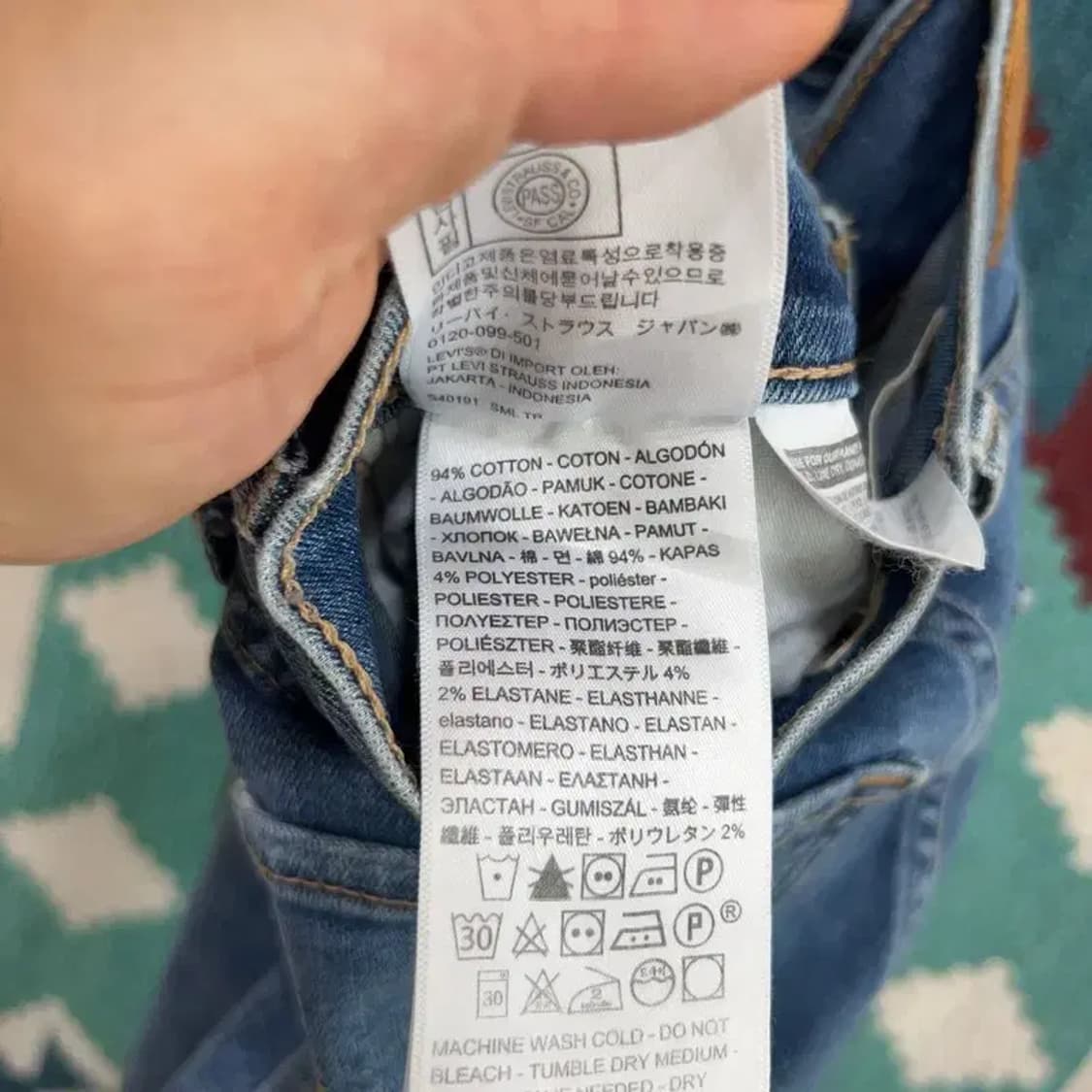 [24인치] 리바이스 여자 724 하이스트레이트 워싱 청바지 상품이미지6