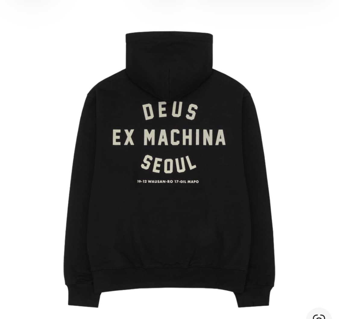 데우스 엑스 마키나 서울 컬리지 후드집업 블랙 상품이미지2