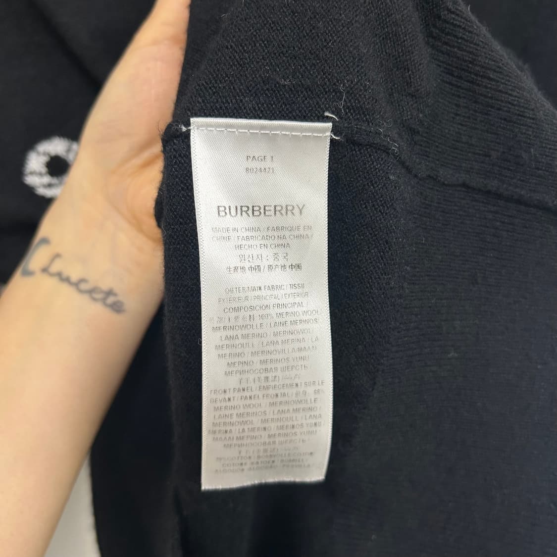 버버리 인타르시아 로고 메리노 울 니트[979] 상품이미지7