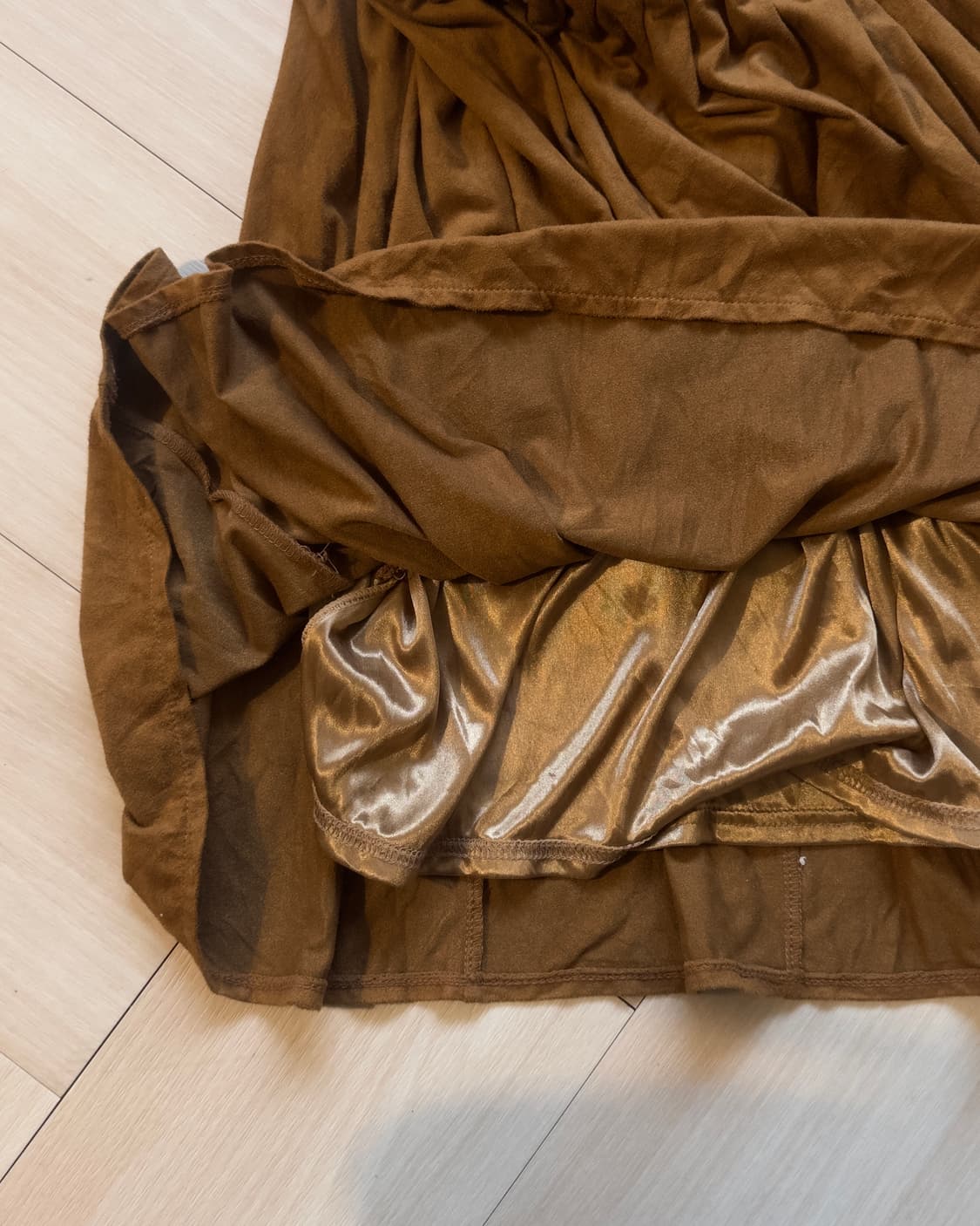 [vintage] Brown Lace-Up Gather Skirt 상품이미지3