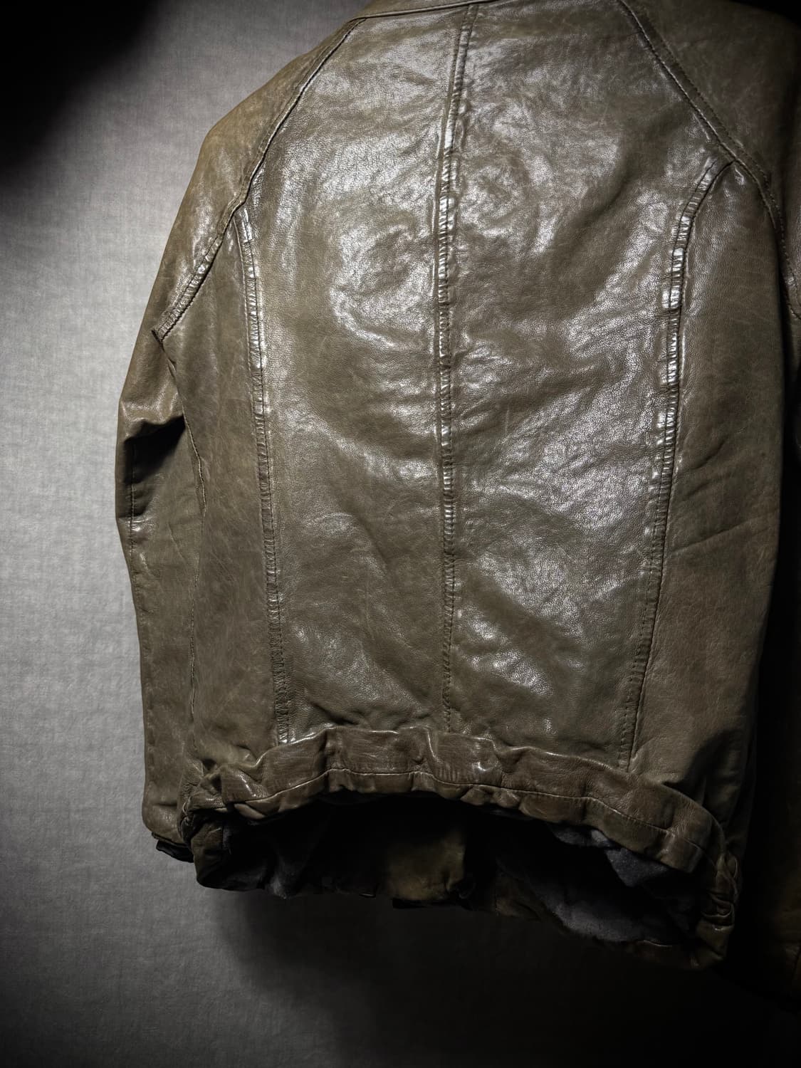 GIORGIO BRATO High Neck Leather Jacket 상품이미지8