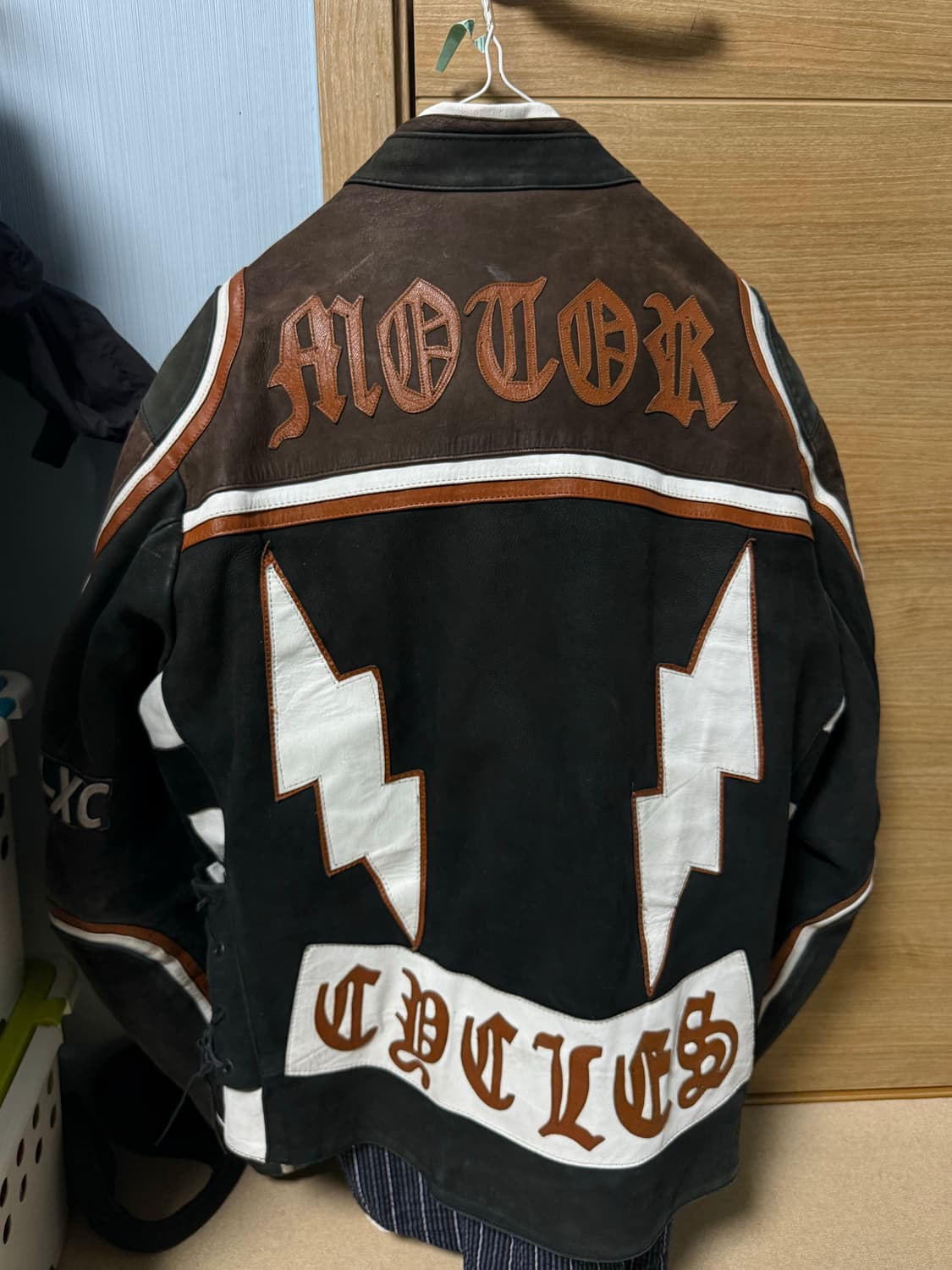 90년대 바이커 레더 자켓 XL 상품이미지4