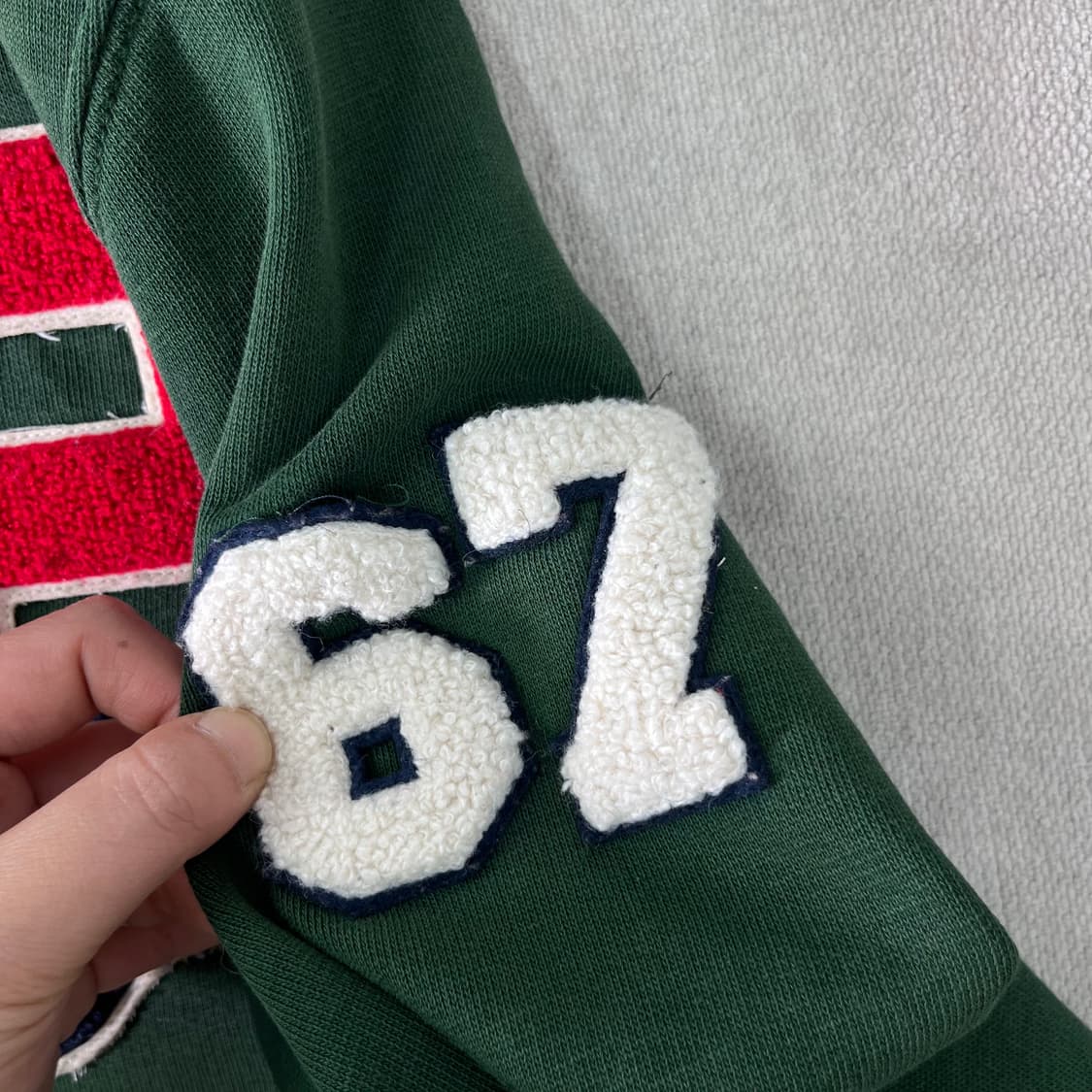 100 폴로랄프로렌 프레리 럭비 멀티패치 숄카라 가디건 상품이미지6