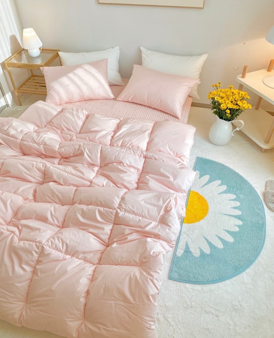 빈후맘 홈메이드 연핑크 차렵이불 슈퍼싱글 상품이미지6