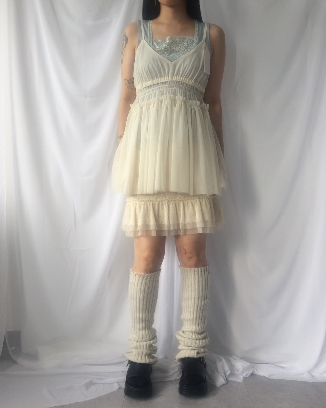 See through lace sleeveless 상품이미지1