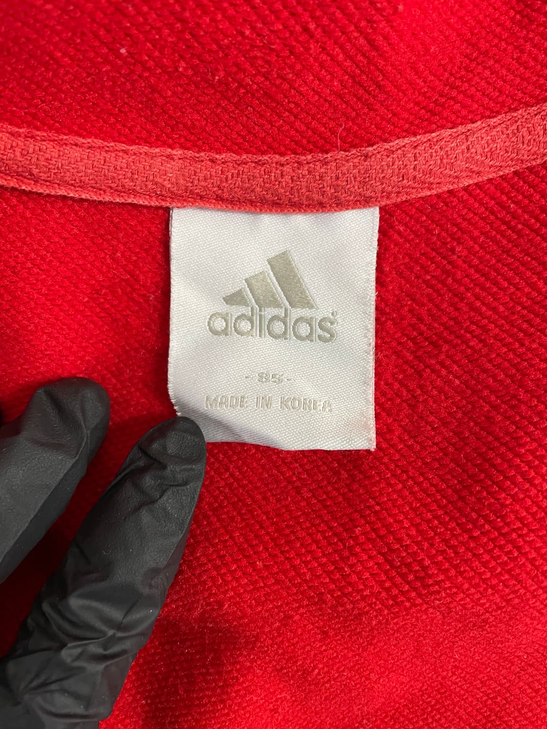 아디다스 삼선 레드 후드집업 XS <662> 상품이미지4