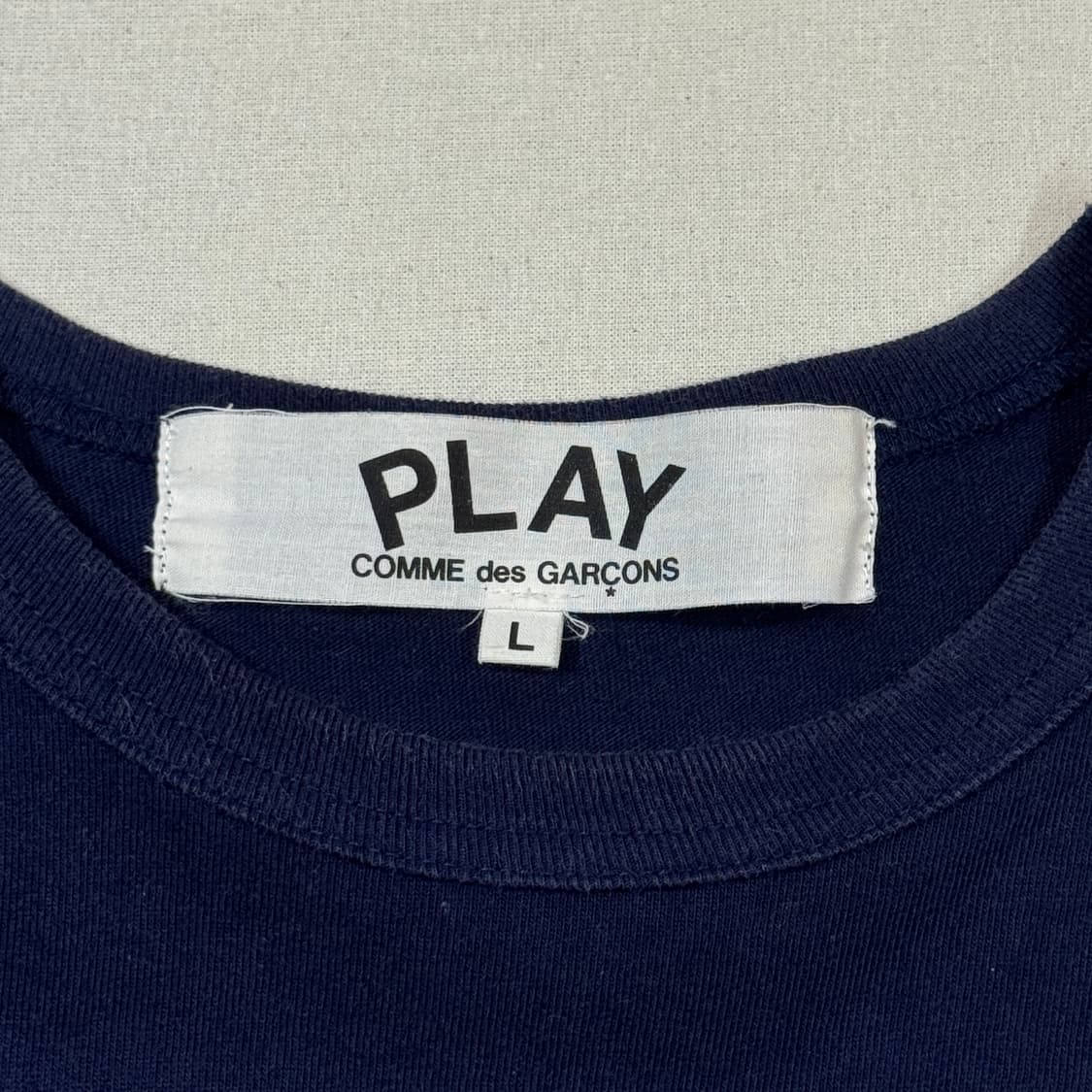 L) 꼼데가르송 플레이 더블 와펜 숏 슬리브 반팔 티셔츠 정품 상품이미지6