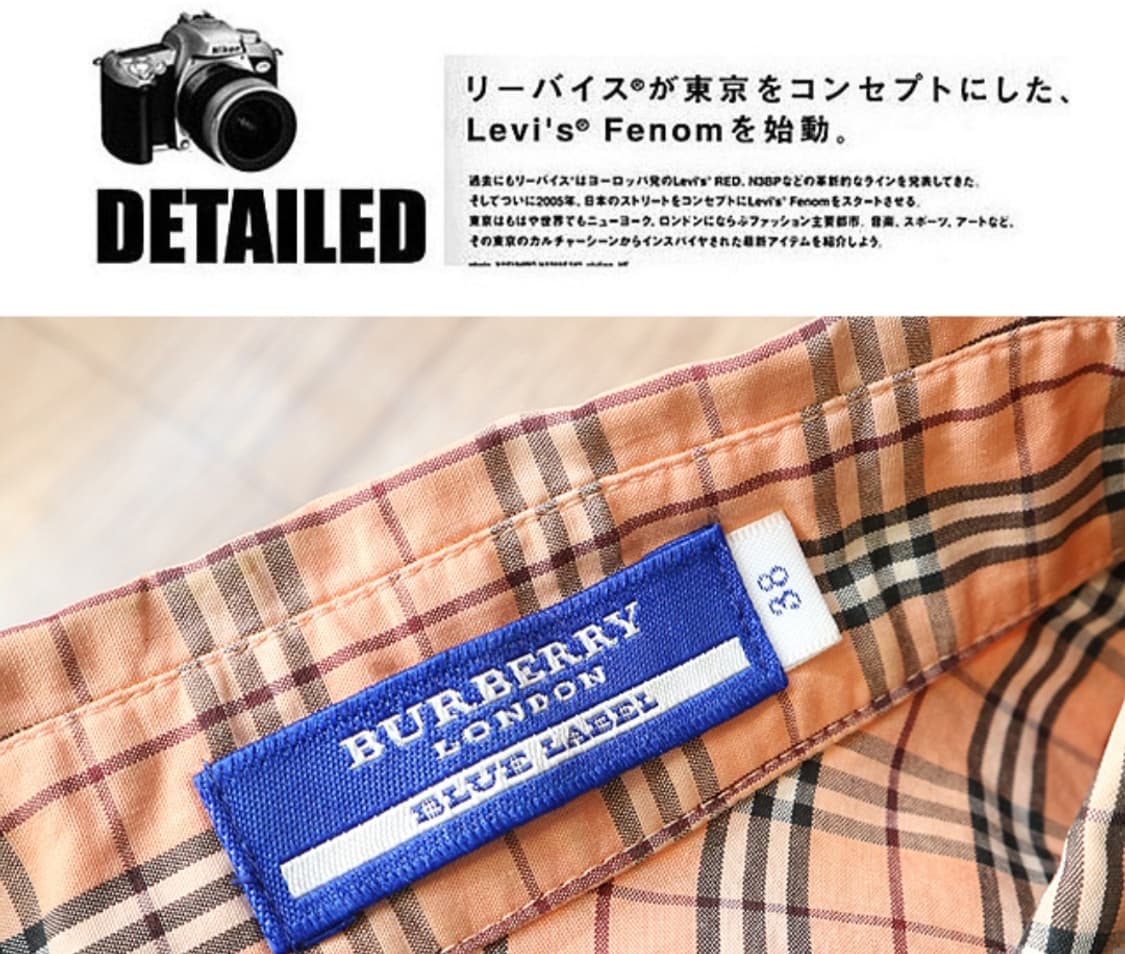 BURBERRY 버버리 블루라벨 핑크&노바체크 남방 상품이미지7