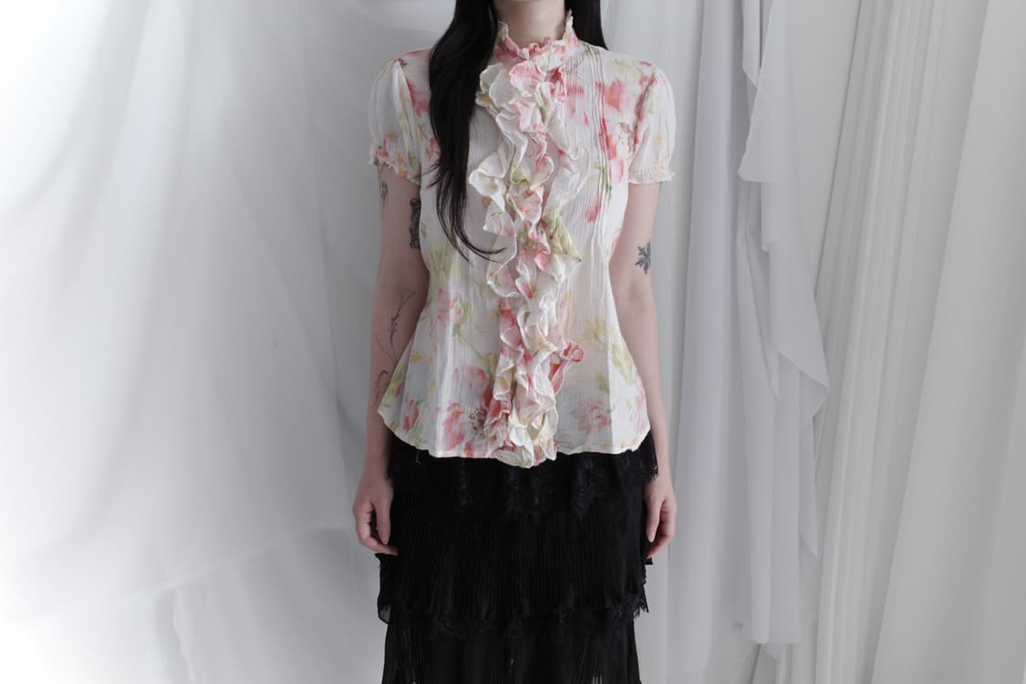 ralph lauren) flower frill blouse 상품이미지6