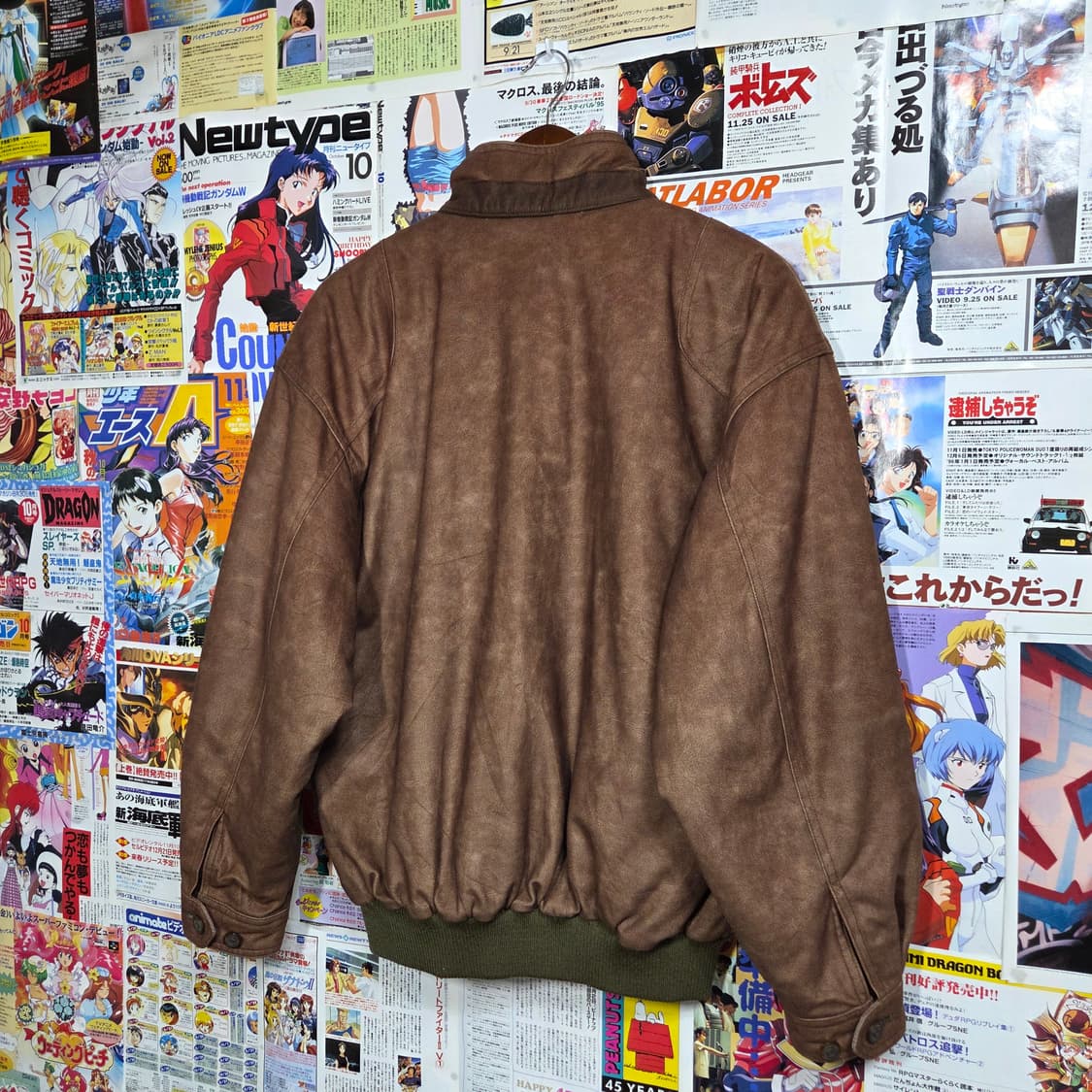 JPN 빈티지 브라운 스웨이드 누빔 봄버 자켓 상품이미지6