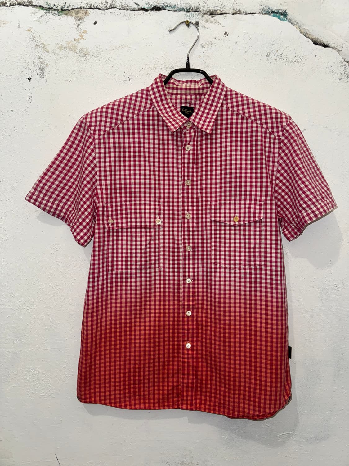 Paul smith 폴스미스 그라데이션 체크 반팔 셔츠 상품이미지3