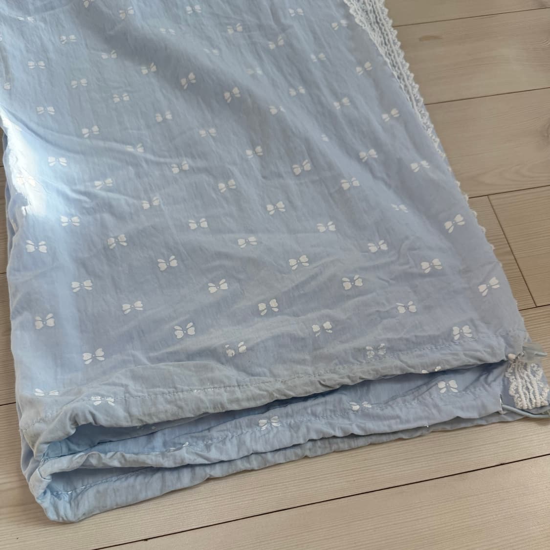 카제 레이스 리본 나일론 트랙팬츠 상품이미지7