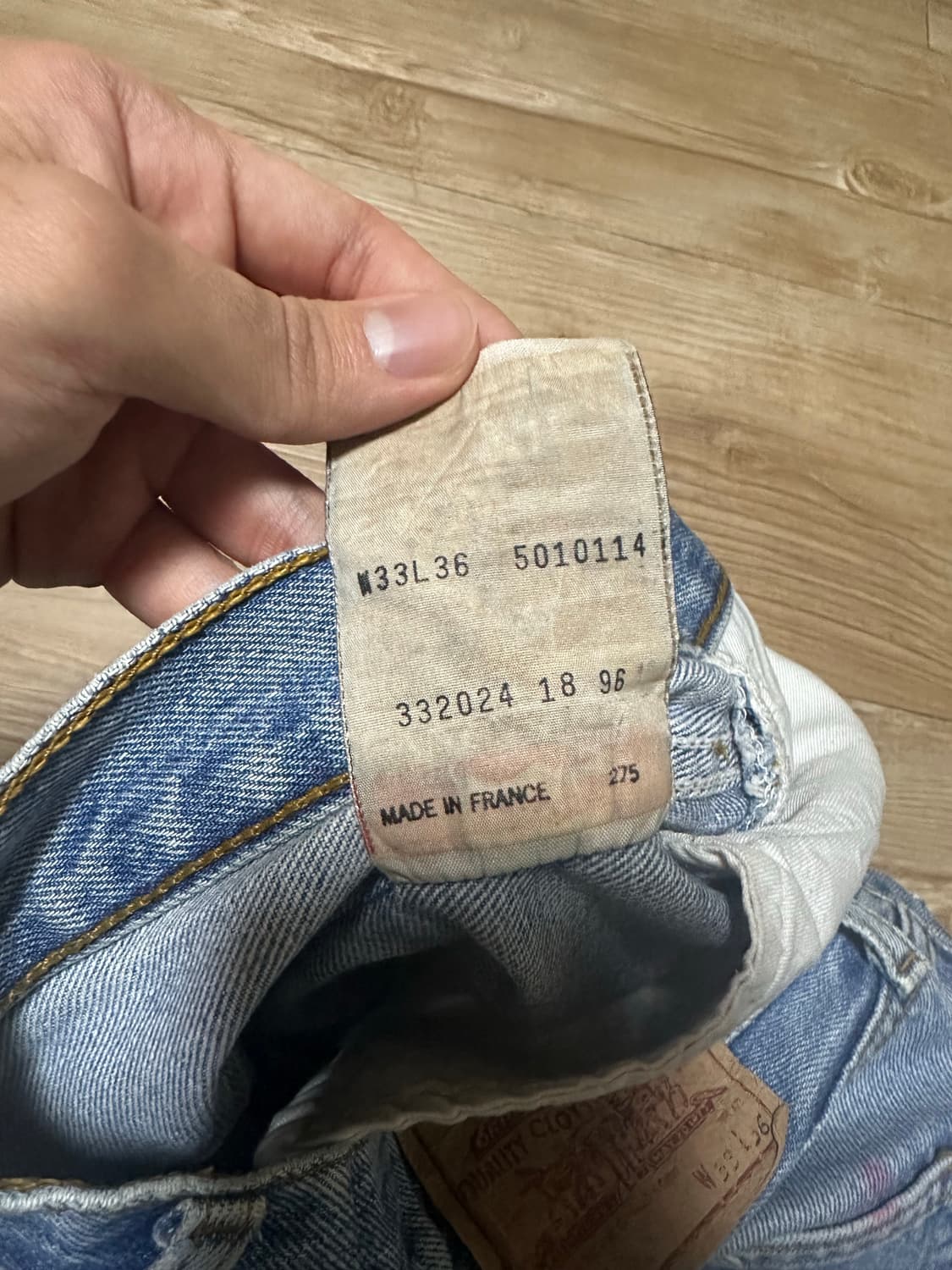 90s 빈티지 리바이스 501 연청 상품이미지4