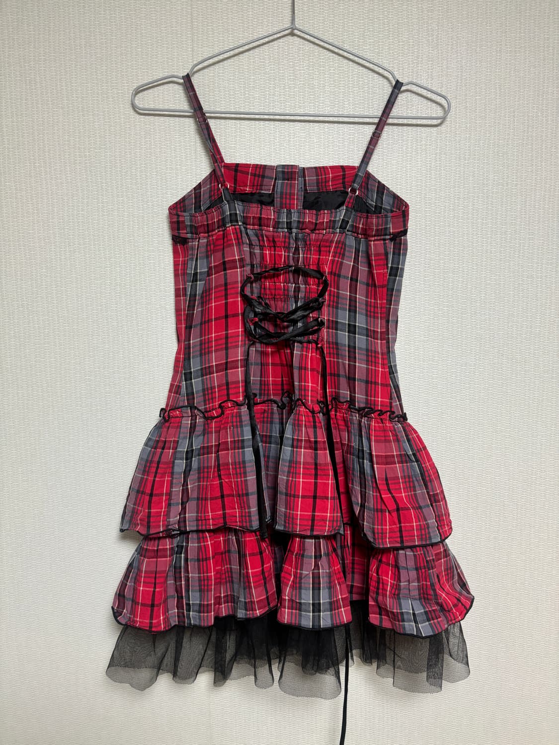 미사미사 캐캐체 펑크 타탄체크 캉캉 원피스 상품이미지4