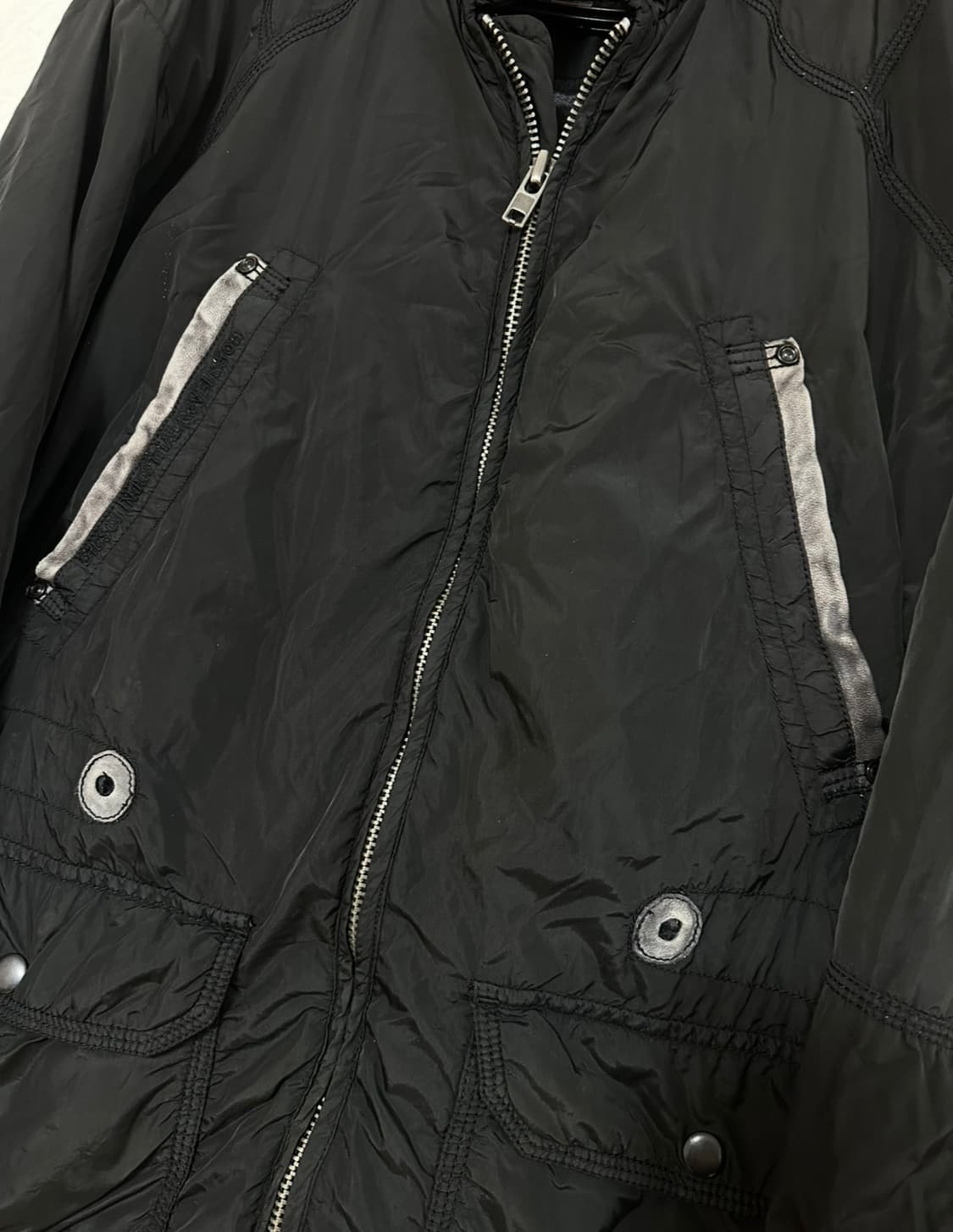 디젤 블랙 나일론 투웨이 자켓 상품이미지4